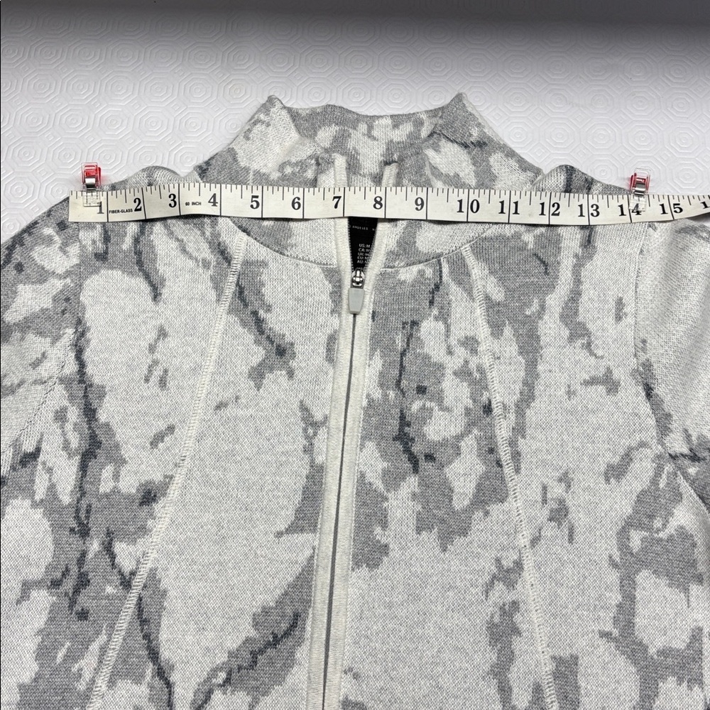 Rachel Zoe Full Zip Sweater Grey Medium - Picture 7 of 10